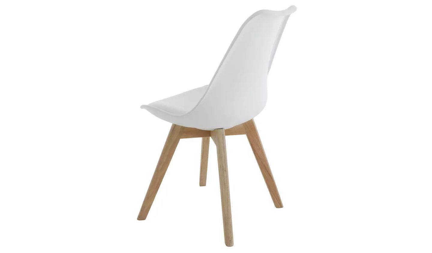 Assembled Habitat Jerry Pair of Dining Chair - White